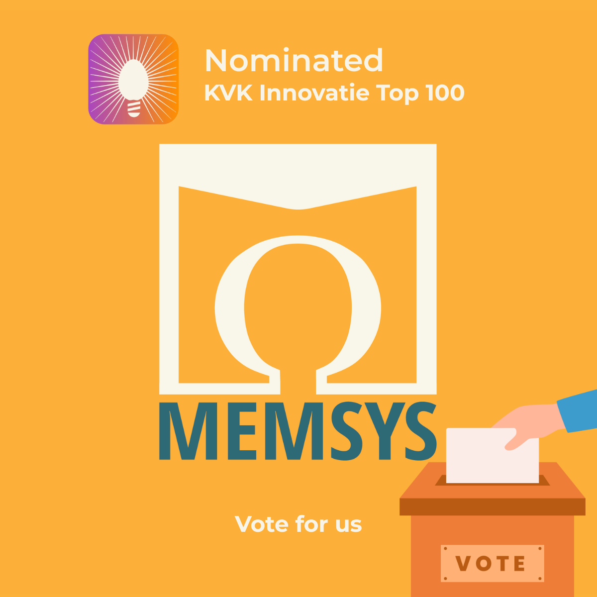 MEMSYS nominated for KVK Innovation Top 100 2025